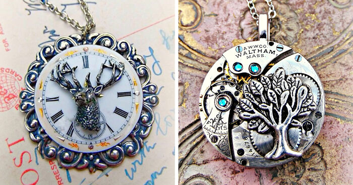 We Turn Old Pocketwatch And Antique Parts Into Steampunk Jewelry