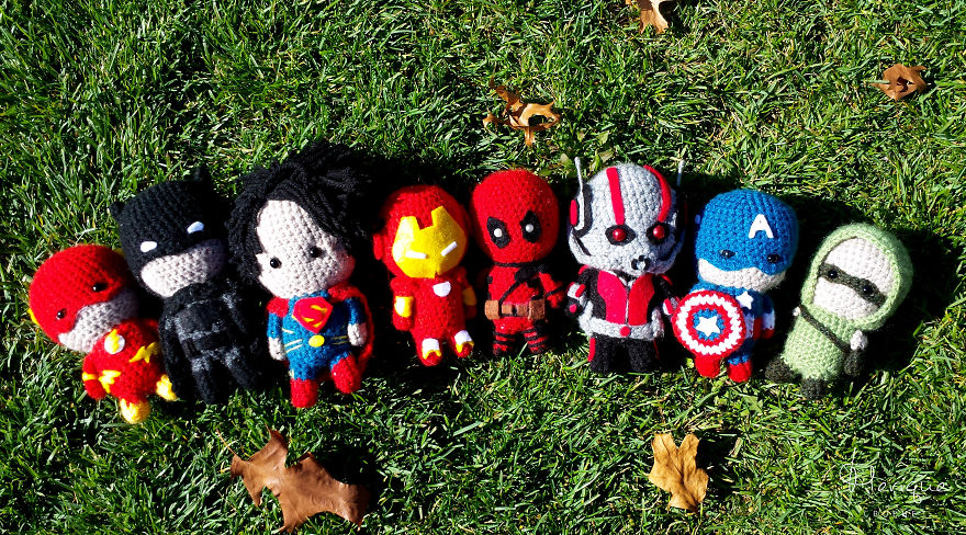 I Crochet Tiny Superheroes And Carry Them With Me So They'd Save My Day I Crochet Tiny Superheroes And Carry Them With Me So They'd Save My Day