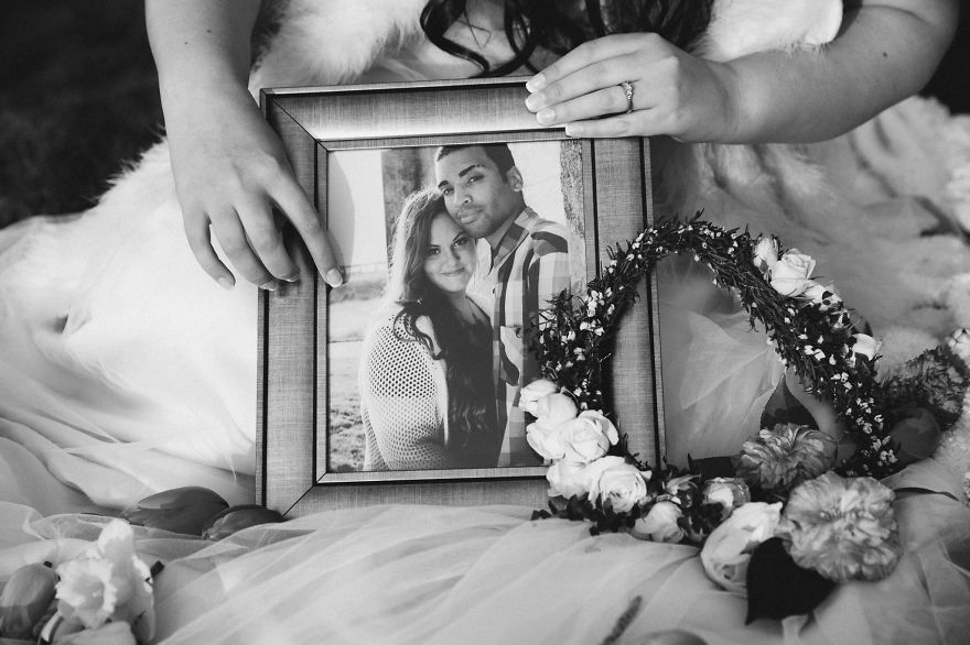Memorial Photo Shoot: Fiancé Passed Away One Month Before Wedding Day Memorial Photo Shoot: Fiancé Passed Away One Month Before Wedding Day