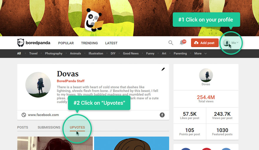 Bored Panda Upvotes Tab Desktop Bored Panda Upvotes Tab Desktop