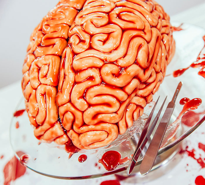 How To Make A Red Velvet Brain Cake For Halloween