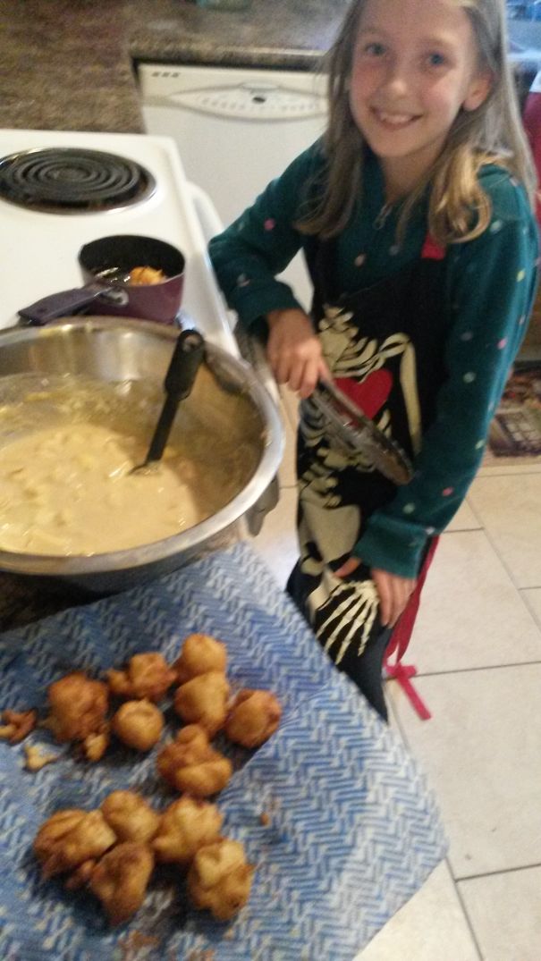 I Wasnt Feeling Well So My Daughter Made Me Apple Fritters, Cause She Knows An Apple A Day...