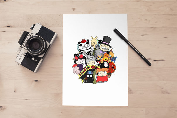 Studio Ghibli/totoro A4 Art Print