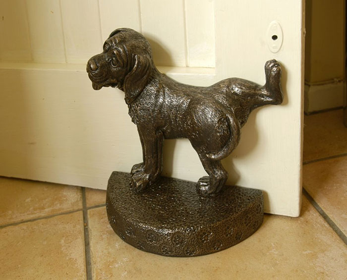 Metal Dog Doorstop
