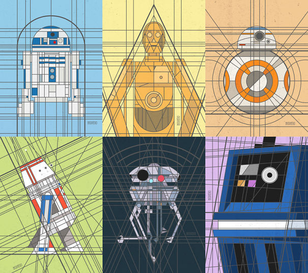 Art Deco Droid Prints