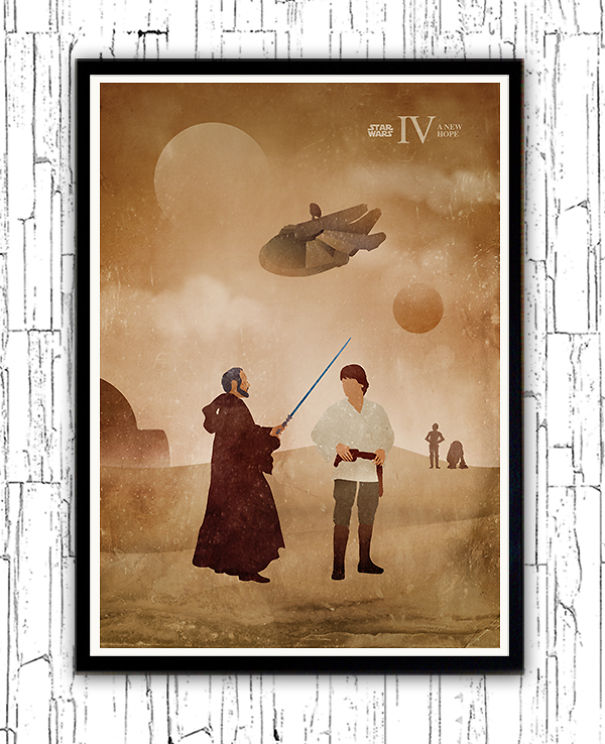I Designed Vintage Star Wars Episode Minimalist Posters