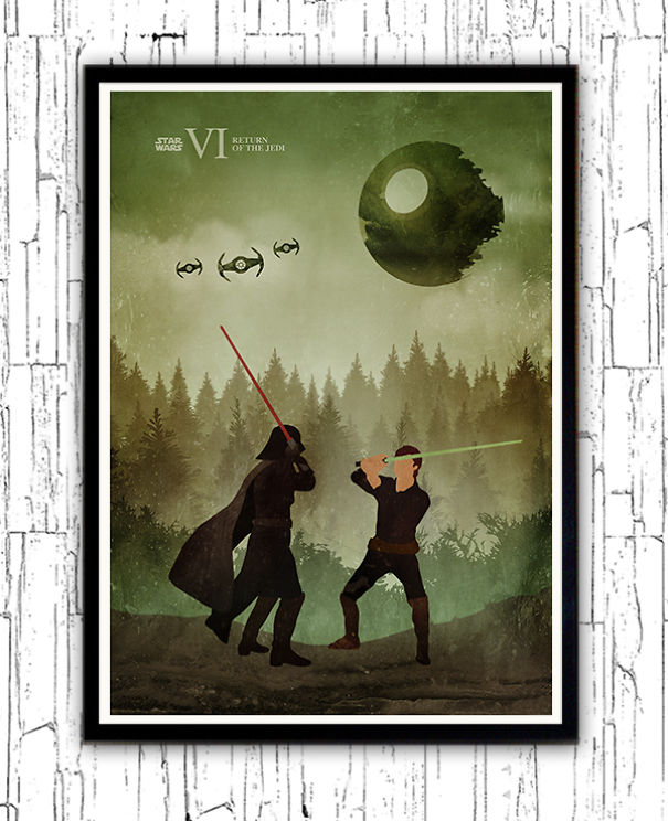 I Designed Vintage Star Wars Episode Minimalist Posters I Designed Vintage Star Wars Episode Minimalist Posters