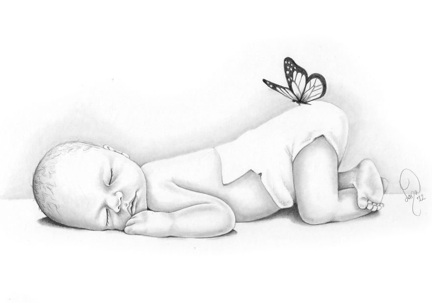 I Draw Baby Portraits For Families Who Suffered Early Losses
