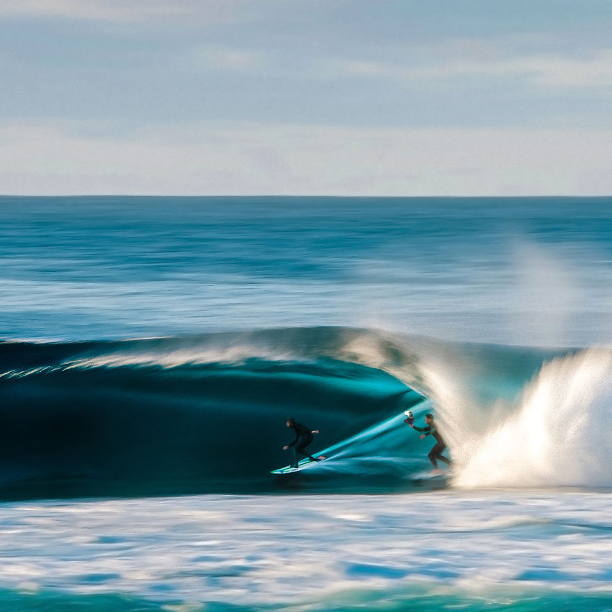 I Photograph Surfers From Inside Barrel Waves At Night I Photograph Surfers From Inside Barrel Waves At Night