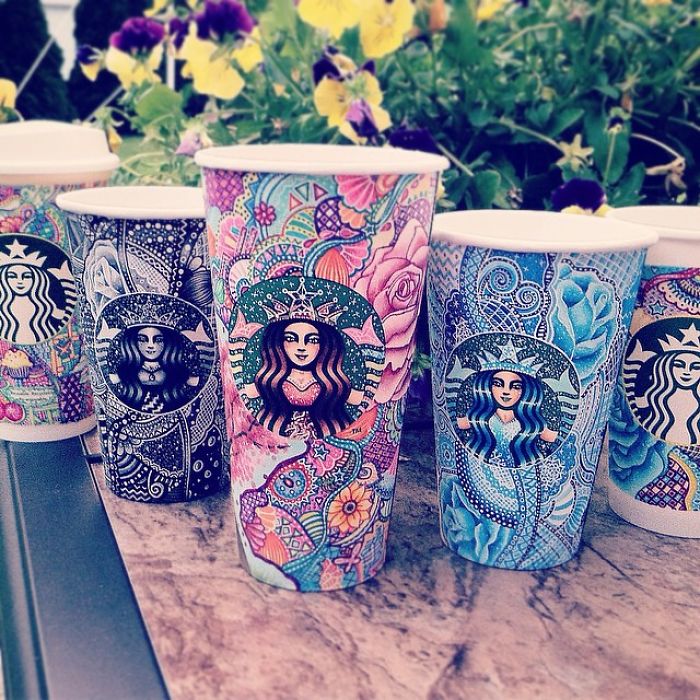 I Turn Starbucks Cups Into Art