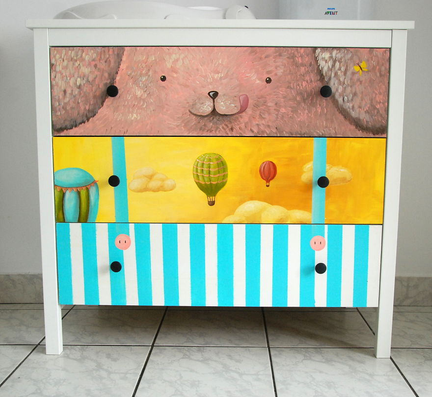 I Give New Life To Boring Furniture By Painting Cute Characters I Give New Life To Boring Furniture By Painting Cute Characters