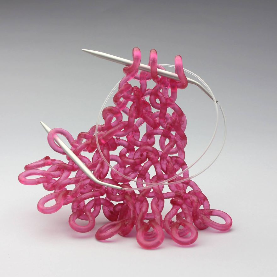 I Knit With Glass To Create Unique Sculptures