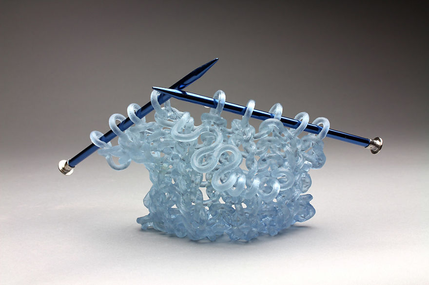I Knit With Glass To Create Unique Sculptures