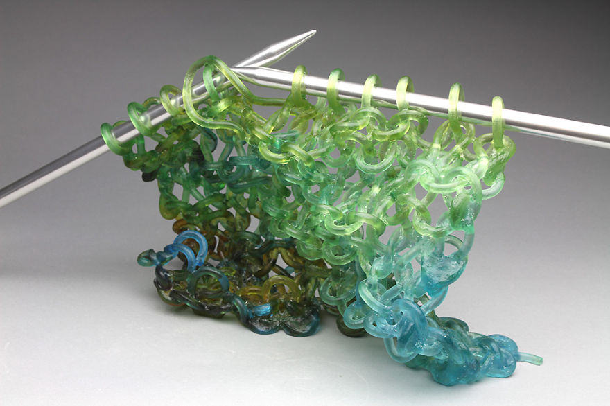 I Knit With Glass To Create Unique Sculptures