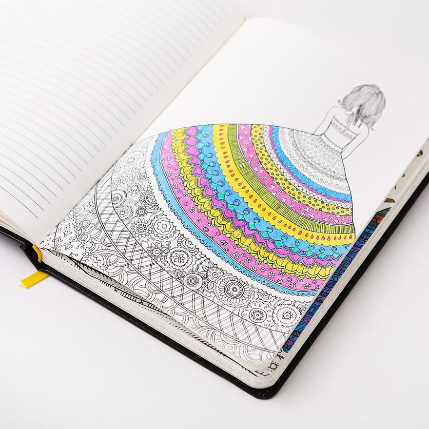 Coloring Notebook With Beautiful Coloring Pages Helps Adults Relax Coloring Notebook With Beautiful Coloring Pages Helps Adults Relax