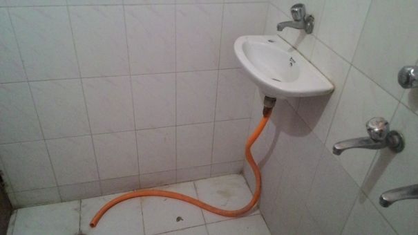 When The Wash Basin Was An Afterthought Rather Than Part Of The Plan