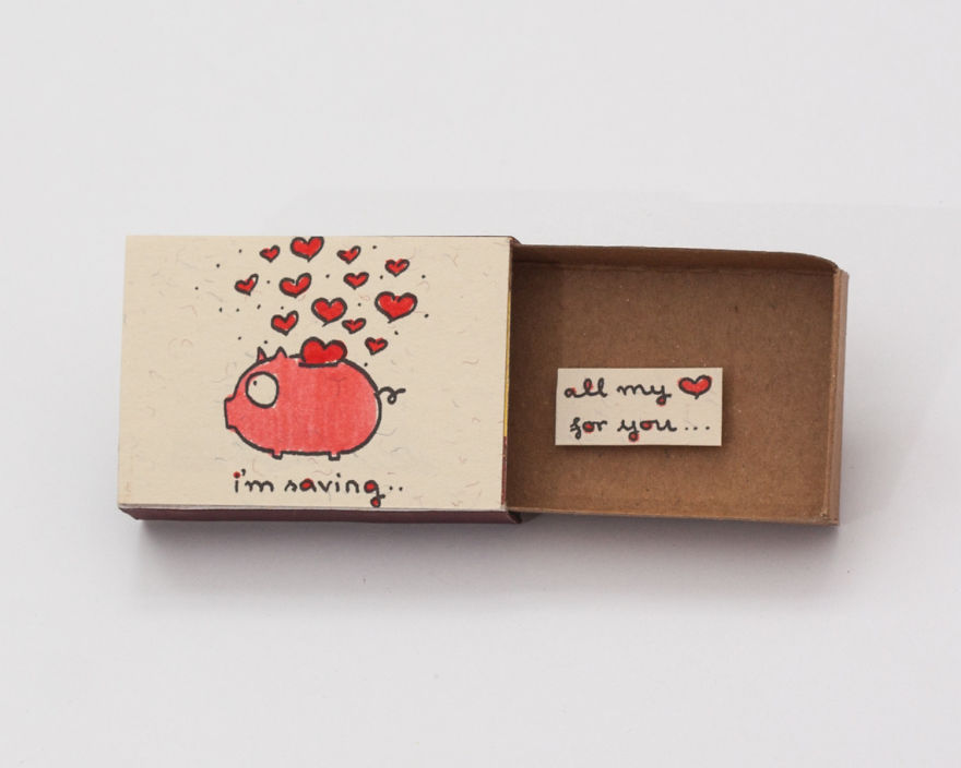 Surprise Messages Hidden In Little Matchboxes