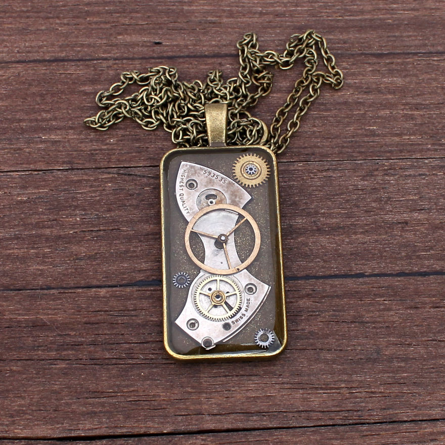 I Turn Old Watch Parts Into Steampunk Jewelry