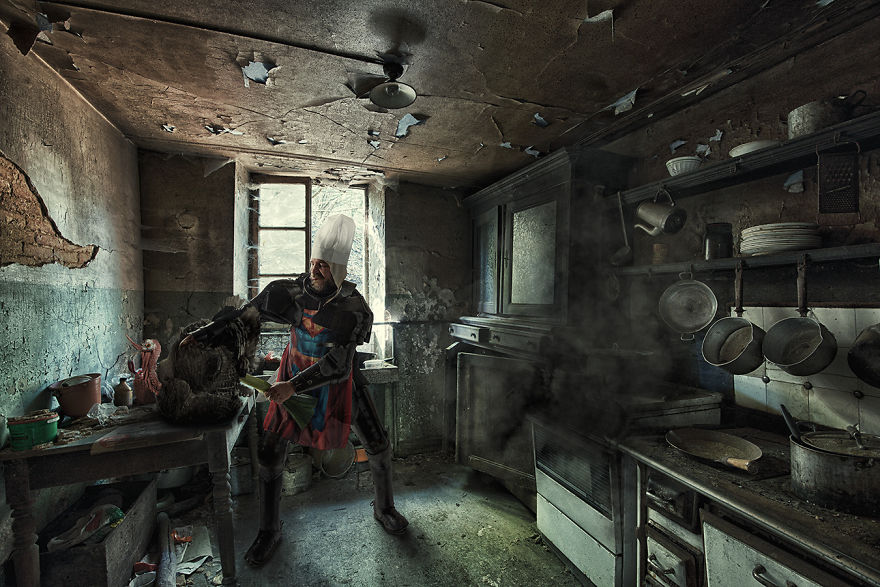 A Knight's Daily Struggle To Fit Into Modern Society A Knight's Daily Struggle To Fit Into Modern Society