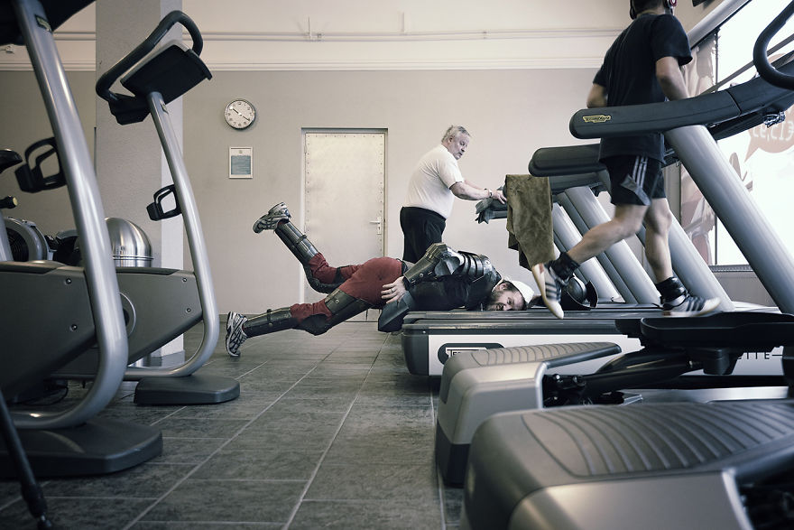 A Knight's Daily Struggle To Fit Into Modern Society