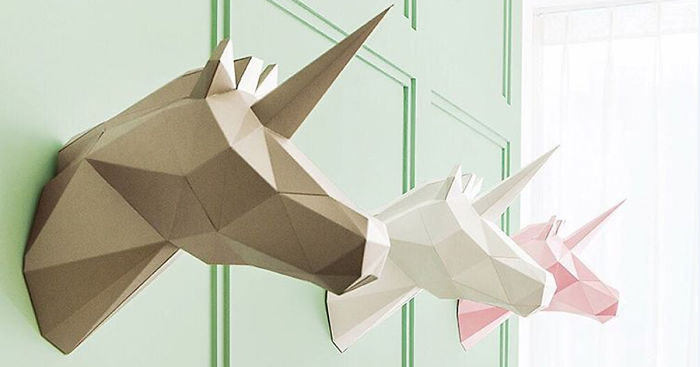 Geometric Paper Home Decorations You Can Fold Yourself Without Killing Animals