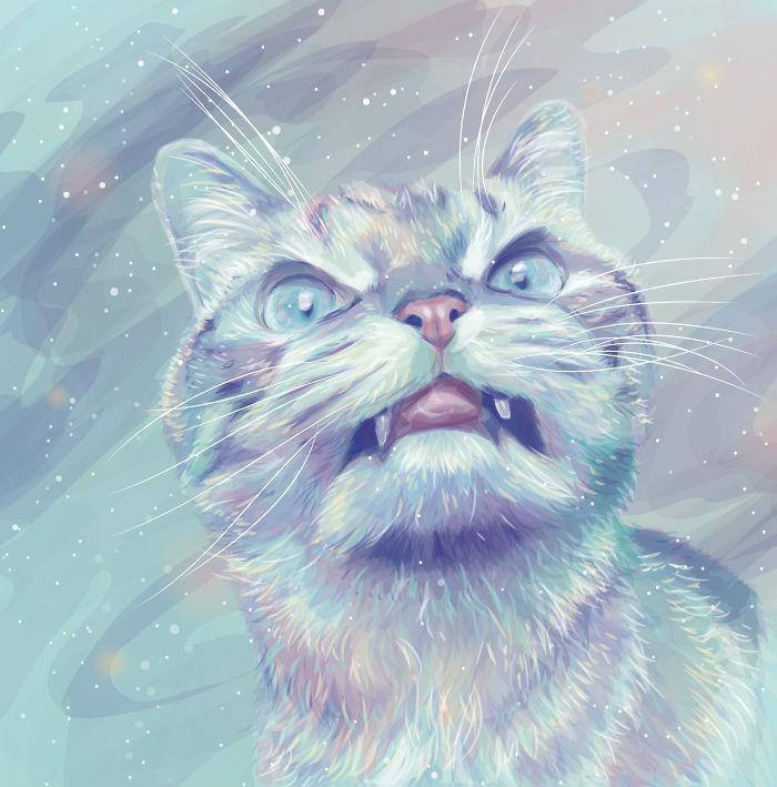 Animals In Space: My Vector Art Leaves People Questioning What The Medium Is Animals In Space: My Vector Art Leaves People Questioning What The Medium Is