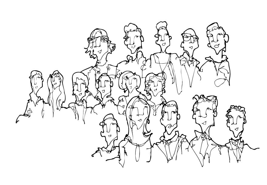 Artist Draws Without Looking At The Page And It's Amazing Artist Draws Without Looking At The Page And It's Amazing