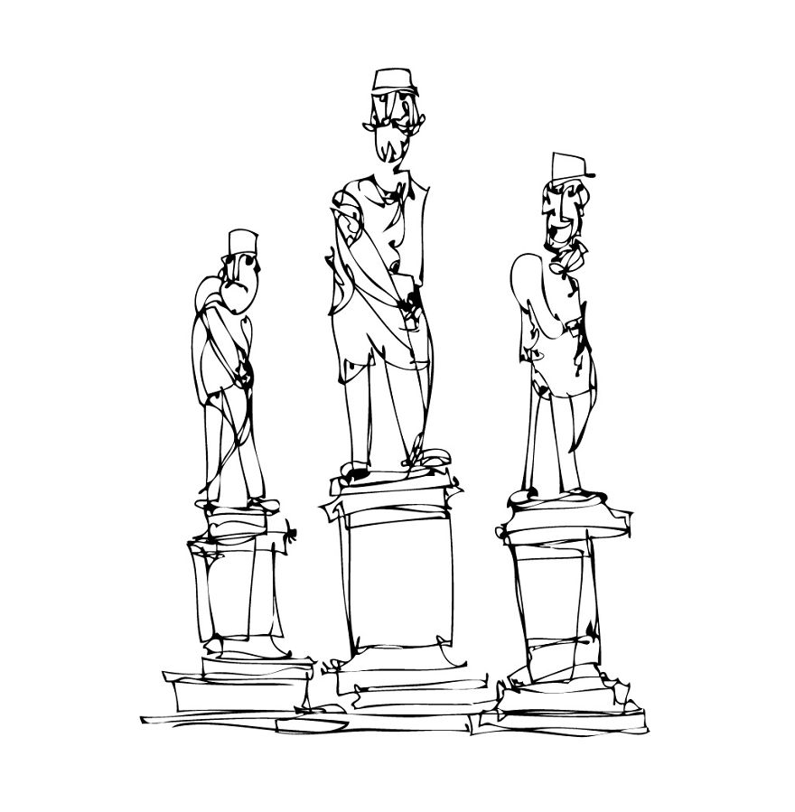 Artist Draws Without Looking At The Page And It's Amazing