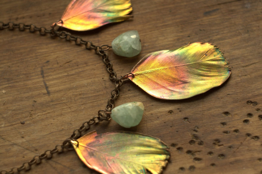 Beautiful Jewelry Made From Natural Objects Using Electroforming Method Beautiful Jewelry Made From Natural Objects Using Electroforming Method