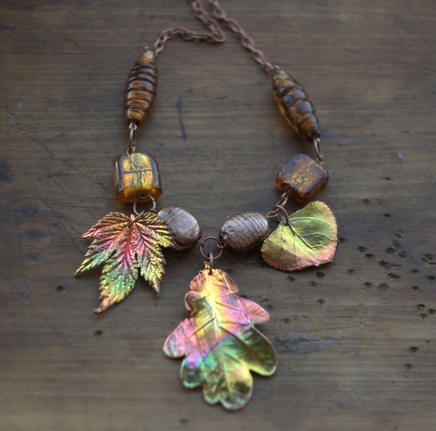 Beautiful Jewelry Made From Natural Objects Using Electroforming Method Beautiful Jewelry Made From Natural Objects Using Electroforming Method