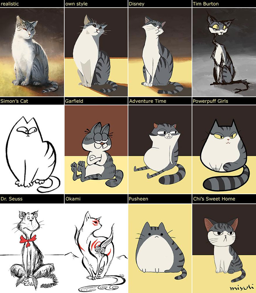 cat-art-style-interpretations-cartoon-miyuli-4 cat-art-style-interpretations-cartoon-miyuli-4