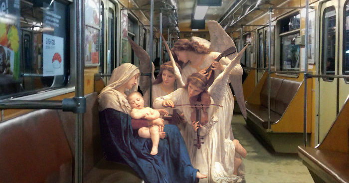 People From Classic Paintings Inserted Into Modern City Life (Part 2)