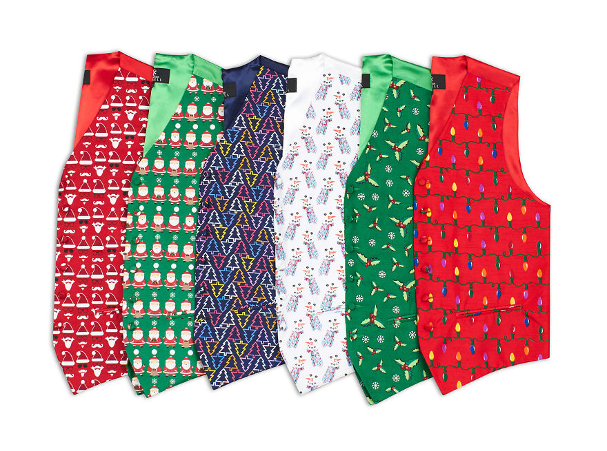 Company Turns Wrapping Paper Into Christmas Suits