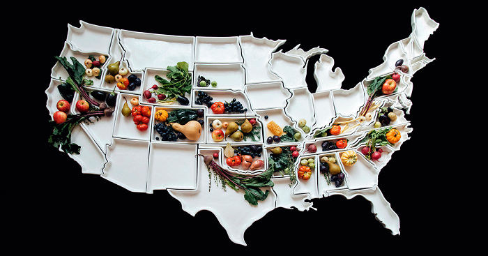 The ’50 United Plates’ Map Set Literally Brings The US To Your Table