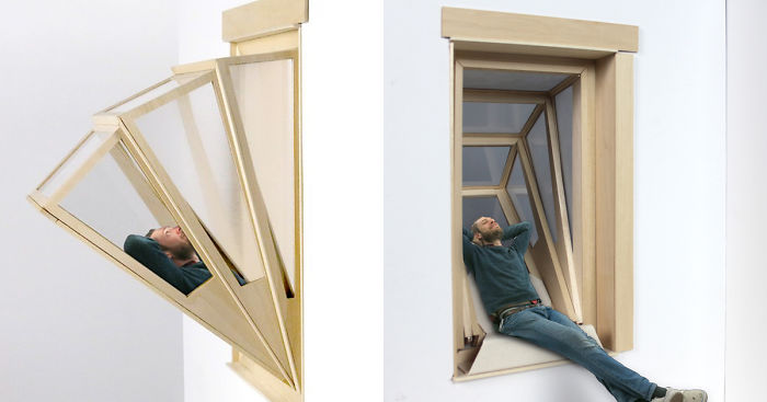 “More Sky” Window Turns Into Balcony To Give Small Apartments Outdoor Experience