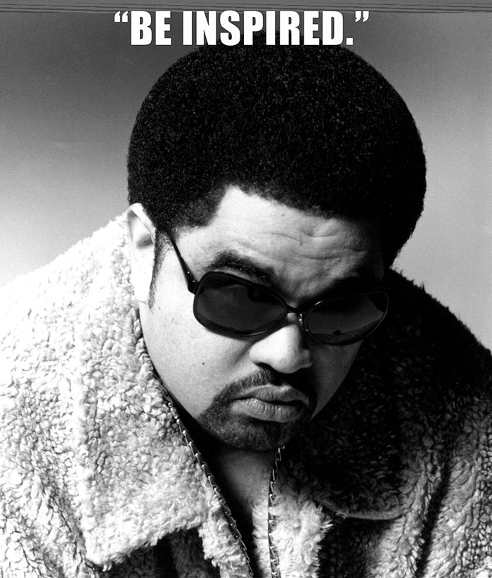 Heavy D's last words spoken - "BE INSPIRED."
