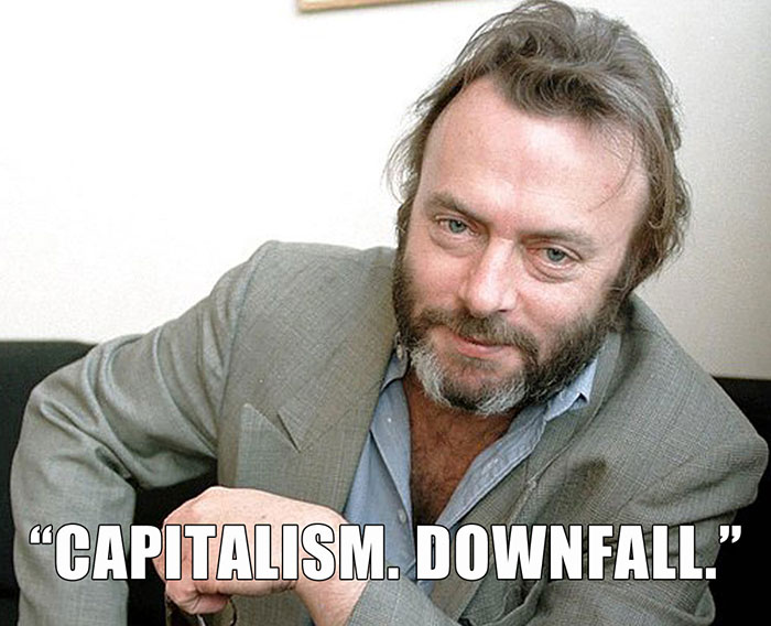 Christopher Hitchens’s last words spoken - "CAPITALISM. DOWNFALL."