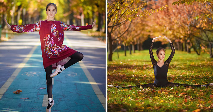 I Said ‘Happy B-Day’ To A Little Ballerina With Autumn Photoshoot