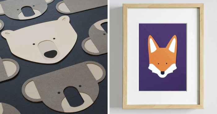 I Create Minimalist Animal Illustrations Entirely Out Of Paper