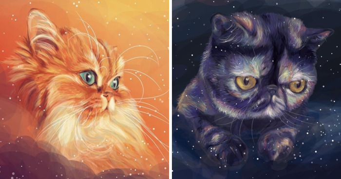Animals In Space: My Vector Art Leaves People Questioning What The Medium Is