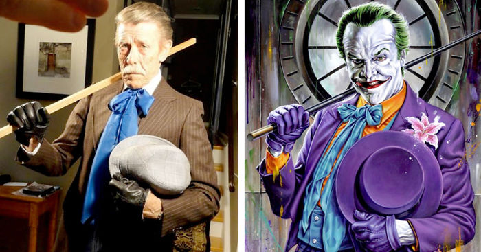 My Dad Poses For My Movie Posters That I Paint