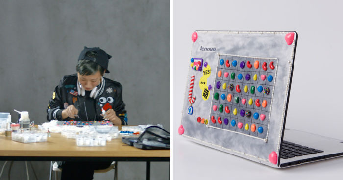 I Made A Candy-Crush-Themed Laptop Cover