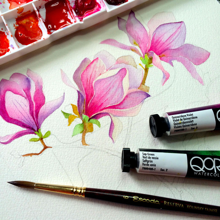 Flower Alphabet That I Drew For My 1-Year-Old Son