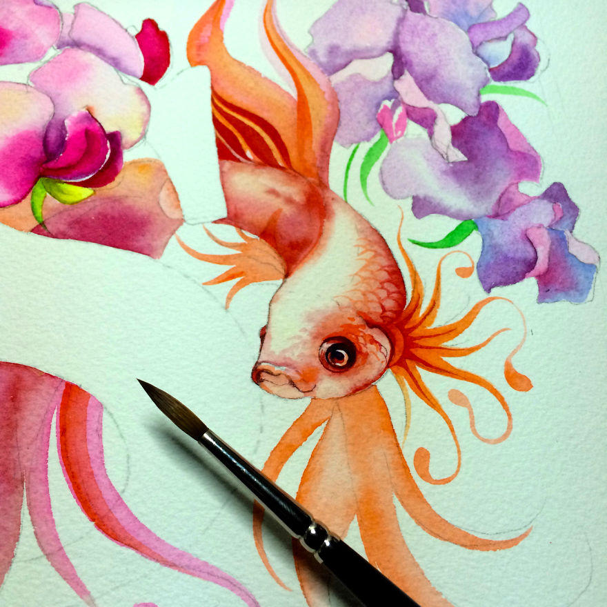 Flower Alphabet That I Drew For My 1-Year-Old Son