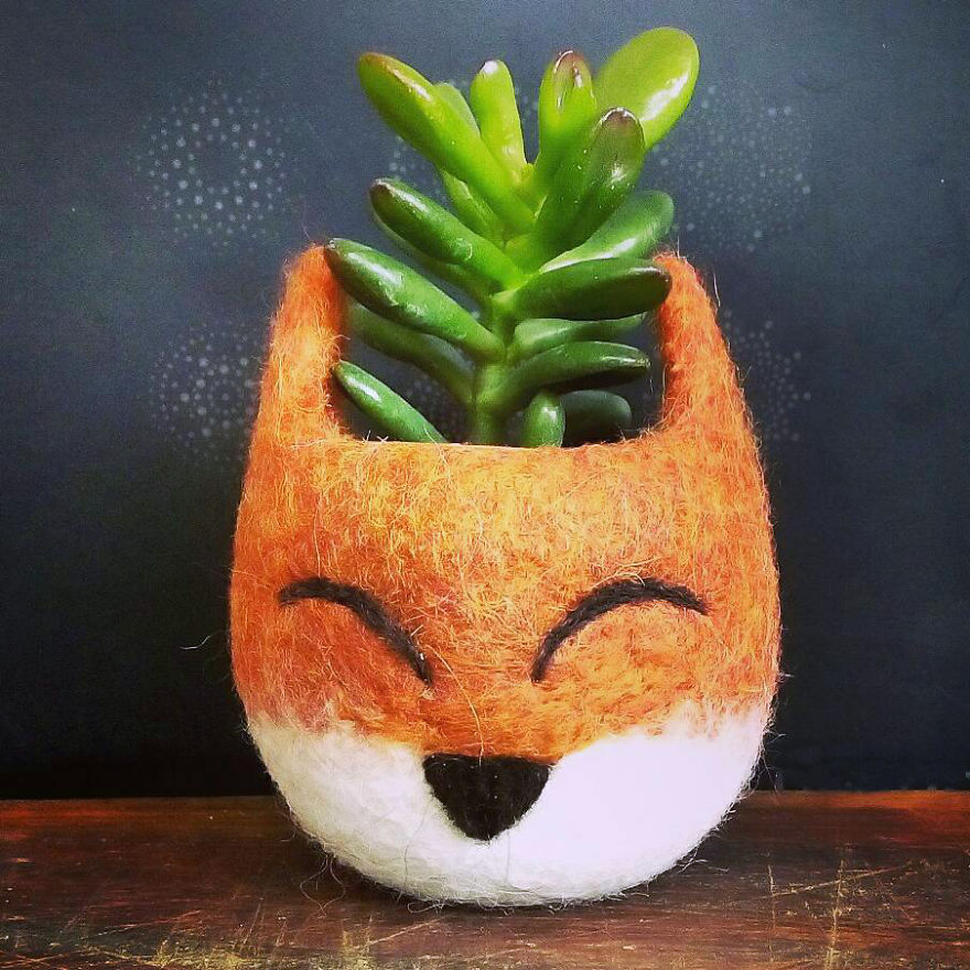 Fox Planter - A Cute Dress For Your Little Succulents