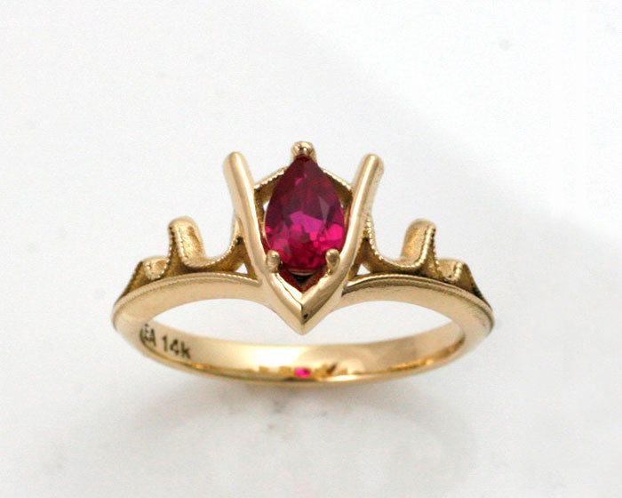 Goron's Ruby Legend Of Zelda Gold Ring