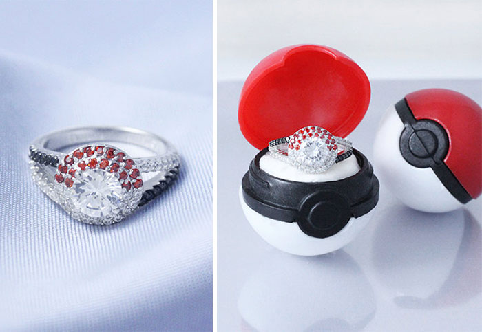Pokemon I Choose You Engagement Ring And Box