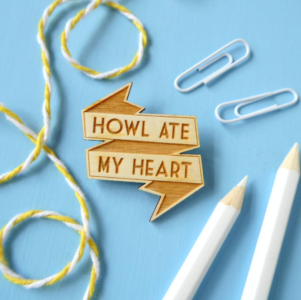 Howl's Moving Castle Quote Brooch