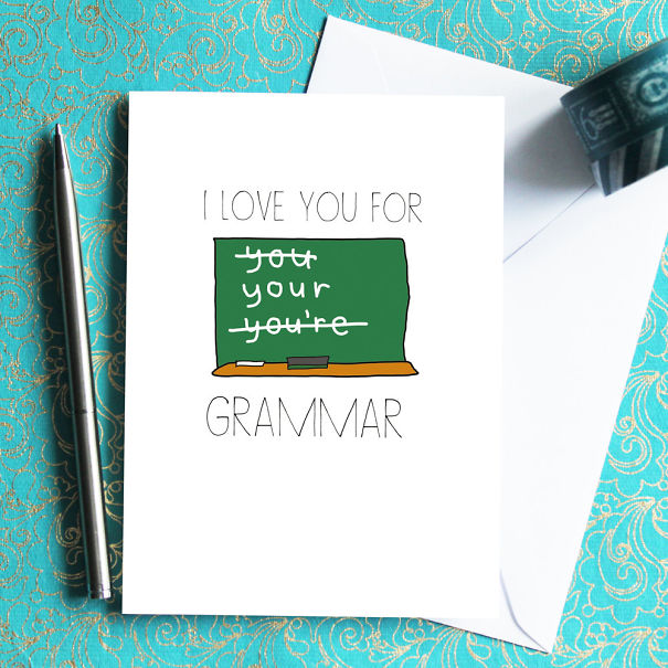 Grammar Nazi "i Love You" Card