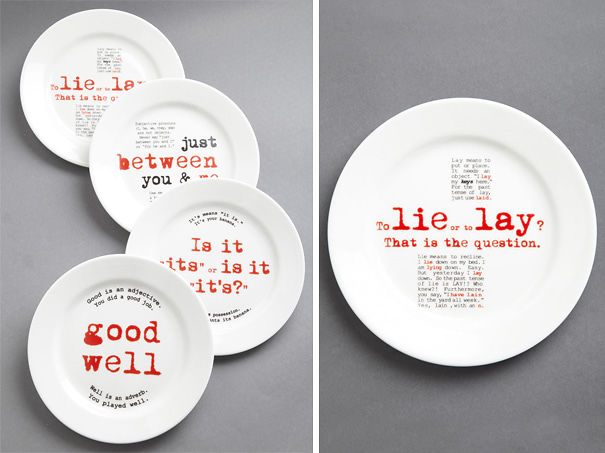 Gourmet Grammarian Plate Set